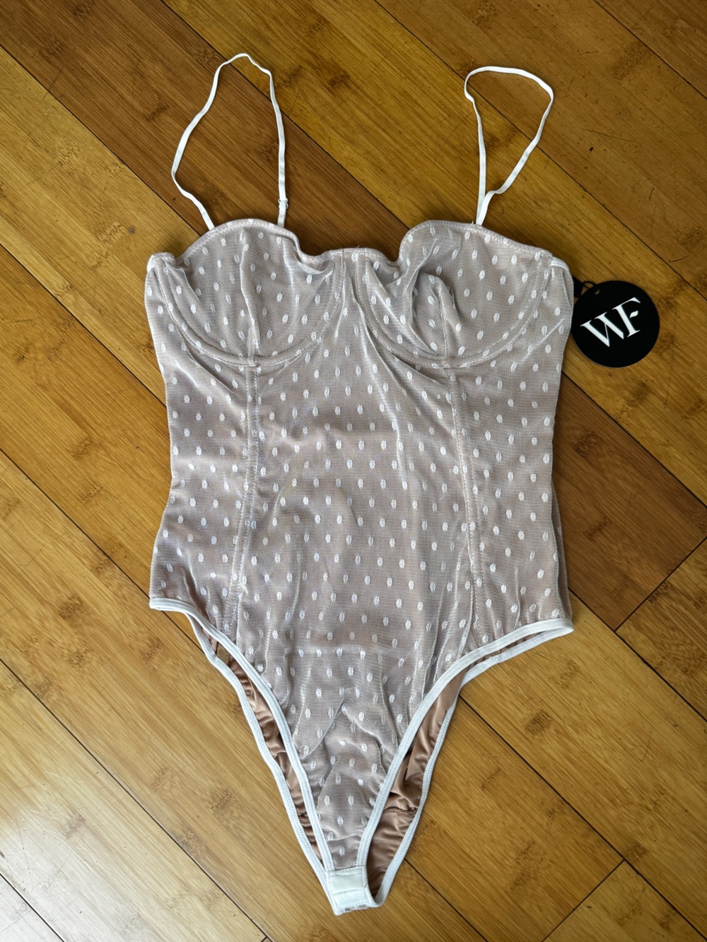 WHITE FOX white lace bodysuit